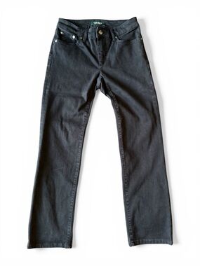 Lauren Ralph Lauren Vibrant Black Straight Leg Jeans Women’s 2